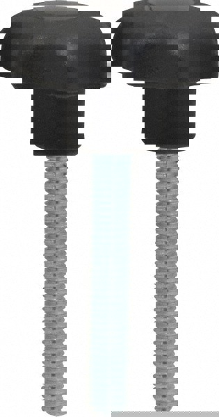 Lobed Knob: 50 mm Head Dia, 7 Points, Thermoplastic Elastomer